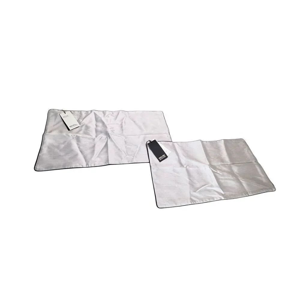 Lot of 2 West Elm Gray Silk Wool Rectangle Throw Pillow Covers NWT